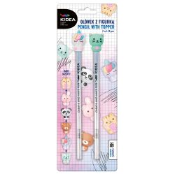 KIDEA Еднорог - Коте комплект 2 бр. молив HB с фигурка