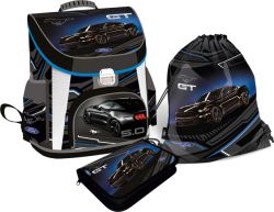 LIZZY CARD FORD Black  комплект 3 в 1 - раница, несесер, спортна торба