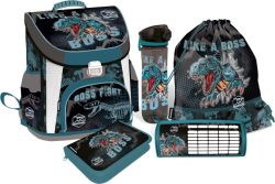LIZZY CARD DINO COOL Boss комплект 5 в 1 - раница, несесер, спортна торба, бутилка, кутия за храна