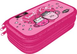 LIZZY CARD KITTOK Heart Kitty несесер с 3 ципа