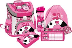 LIZZY CARD KITTOK Heart Kitty комплект 5 в 1 - раница, несесер, спортна торба, бутилка, кутия за храна