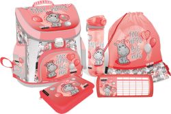 LIZZY CARD LOLLIPOP Thiny Hippo комплект 5 в 1 - раница, несесер, спортна торба, бутилка, кутия за храна