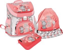 LIZZY CARD LOLLIPOP Thiny Hippo комплект 3 в 1 - раница, несесер, спортна торба