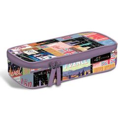 GO TRAVEL BLACK MAP овален несесер Comfort