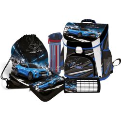 FORD MUSTANG LIGHTENING  комплект 5 в 1 - раница, несесери 2 бр., спортна торба, бутилка