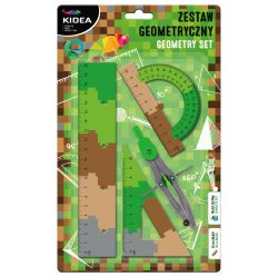 KIDEA Minecraft геометричен комплект Пъзел 20 см 4 части
