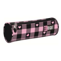 St. Right Pink Checkered цилиндричен несесер
