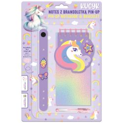 KIDEA комплект бележник с гривна Еднорог