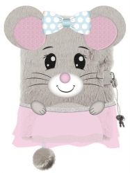 Плюшен таен дневник с катинар 3D A5 My Little Friend Mouse