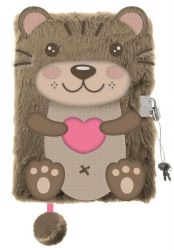 Плюшен таен дневник с катинар 3D  A5 My Little Friend OTTER