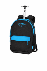 TUT Neon ученическа раница с колела, сини елементи