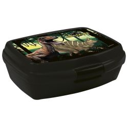 Кутия за храна Derform - Dinosaur 15, черна