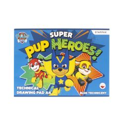 Блок за рисуване Starpak -  Пес Патрул, 10 листа, офсетов картон, асортимент