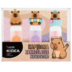 KIDEA комплект текстмаркери 3 бр. Capybara