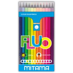 MITAMA Fluo цветни моливи 12 цв.