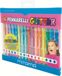 MITAMA GLITTER блестящи флумастери 16 цв.