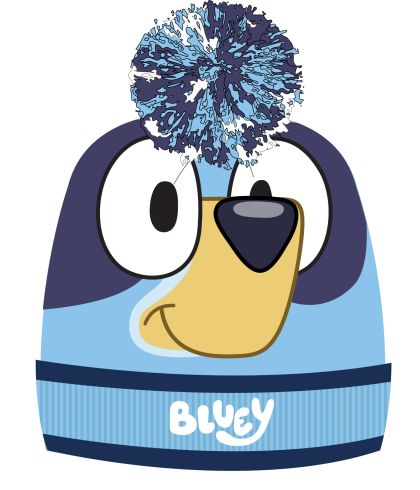 BLUEY шапка с помпон синя