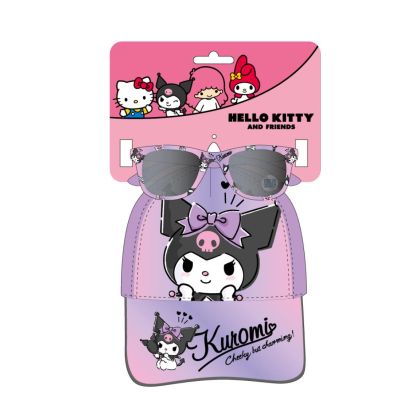 HELLO KITTY KUROMI комплект шапка и слънчеви очила