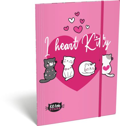 LIZZY CARD KITTOK Heart Kitty папка с ластик