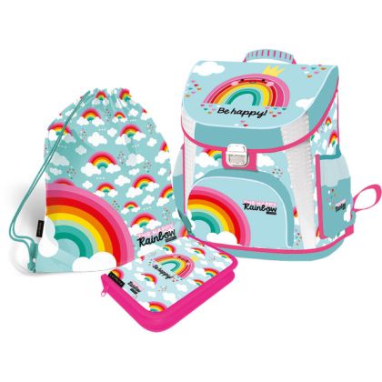 HAPPY RAINBOW комплект 3 в 1 - раница, несесер, спортна торба
