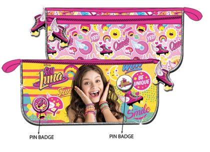 SOY LUNA 3D несесер с 2 ципа и 2 значки