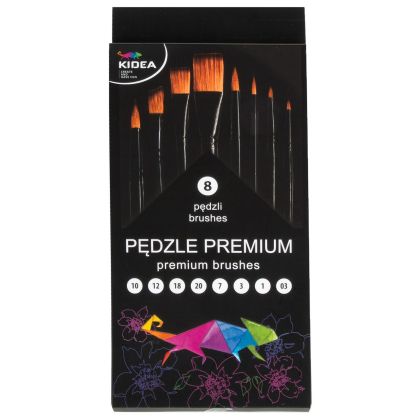 KIDEA комплект четки за рисуване 8 бр. Premium