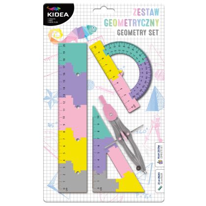 KIDEA Pastel геометричен комплект Пъзел 20 см 4 части