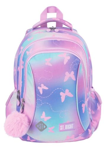 St. Right Pink Butterflies ученическа раница