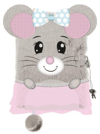 Плюшен таен дневник с катинар 3D A5 My Little Friend Mouse