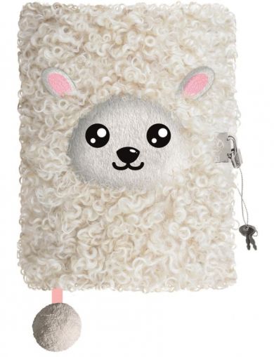 Плюшен таен дневник с катинар 3D A5 My Little Friend Sheep  