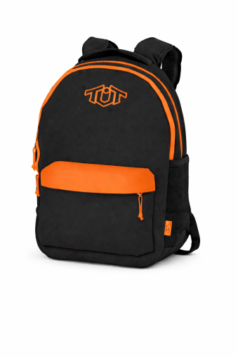 TUT Neon ученическа раница черно/оранжево