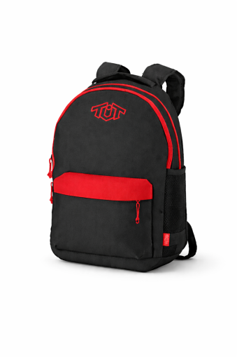 TUT Neon ученическа раница черно/червено