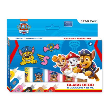 Боички за стъкло Starpak - Пес Патрул, 6 цвята