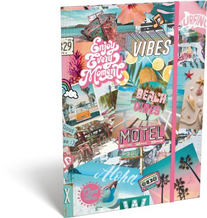 Папка с ластик A4 Lizzy Card - Good vibes beach