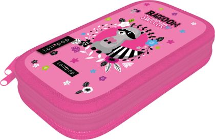 Несесер Lizzy Card - Lollipop Raccoon, с 2 ципа