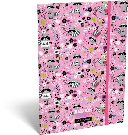 Папка с ластик А4 Lizzy Card - Lollipop Raccoon Sweetie