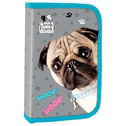 Ученически несесер Derform Cleo&Frank 28 - Куче, с 1 цип