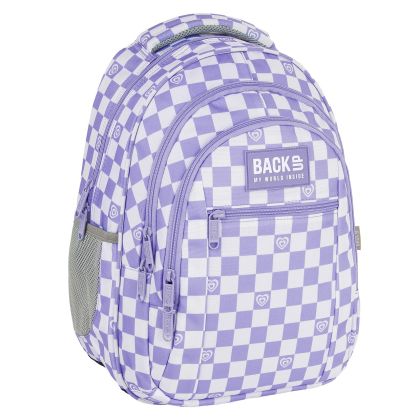 BACKUP 8 O 29 VIOLET CHECKERBOARD ученическа раница
