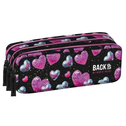 BACKUP 8 G 32 GLITTER HEARTS несесер с 3 отделения