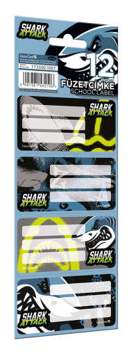 LIZZY CARD Shark ATTACK етикети