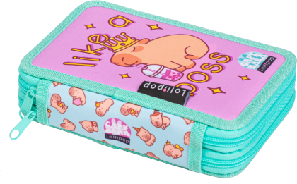 LIZZY CARD LOLLIPOP CAPYBARA несесер с 2 ципа