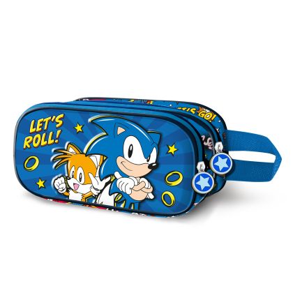 SONIC Let's roll 3D несесерр с 2 ципа