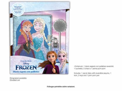 FROZEN таен дневник с пайети и химикалка