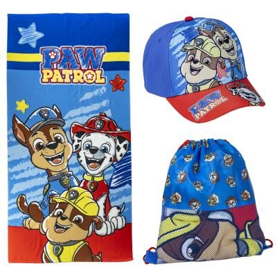 PAW PATROL комплект шапка и плажна кърпа в сак