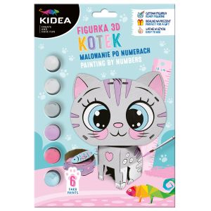 KIDEA 3D фигура за оцветяване Коте