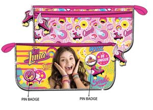 SOY LUNA 3D несесер с 2 ципа и 2 значки