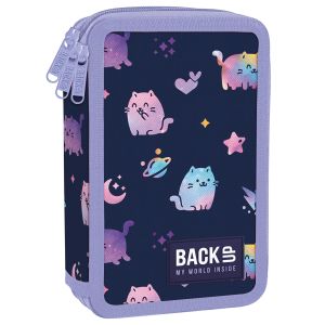 BACKUP 7 EW 25 Violet Kittens несесер с 3 ципа, ПЪЛЕН