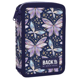 BACKUP 7 DW 04 Butterflies несесер с 2 ципа, ПЪЛЕН