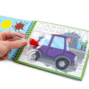 KIDEA книжка за рисуване с вода Автомобили
