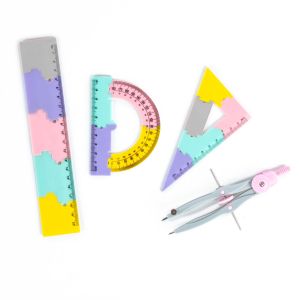KIDEA Pastel геометричен комплект Пъзел 20 см 4 части